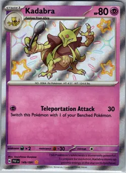 Kadabra 149/091 - Pokemon TCG SV: Paldean Fates - Holo Shiny Rare (NM) - Image 1