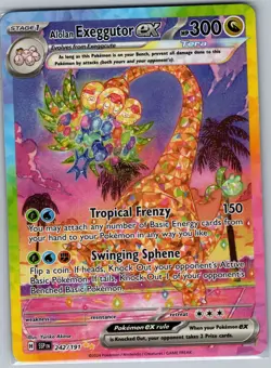 Alolan Exeggutor ex 242/191 - Pokemon SV08: SSP - Special Illustration Rare (NM) - Image 1