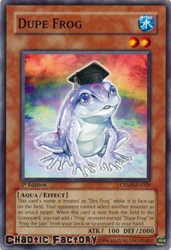 YUGIOH Dupe Frog - CRMS-EN028 - Common 1st Edition NM - Image 1
