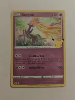 Pokemon TCG Xerneas Celebrations 2021 Trading Card 012/025 Holo Mint - Image 1