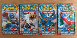 XY Furious Fist ~ Booster (No Cards) Pack Wrappers ~ All 4 Artworks!! - Image 1
