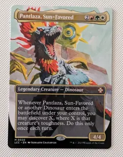 MTG *BORDERLESS* The Lost Caverns Of Ixalan Commander PANTLAZA, SUN-FAVORED NM - Image 1