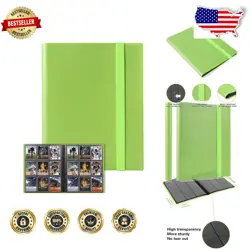 Stylish 9 Pocket Card Album Binder for MTG, Sports & Game Cards - Light Green - Image 1