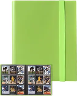 Stylish 9 Pocket Card Album Binder for MTG, Sports & Game Cards - Light Green - Image 3