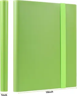 Stylish 9 Pocket Card Album Binder for MTG, Sports & Game Cards - Light Green - Image 5