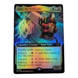 Loot, the Pathfinder #391 Foil Mythic Extended Art MTG 2025 Aetherdrift (DFT) - Image 1