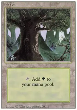 Forest C - Medium Play MTG Revised - Image 1