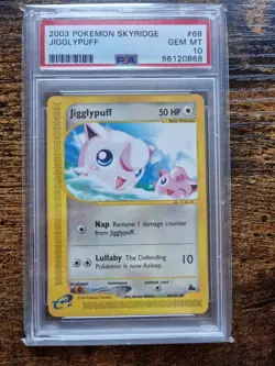 PSA 10 Jigglypuff 68/144 Skyridge Non Holo Pokemon Card WOTC 2003 - GEM Mint - Image 1