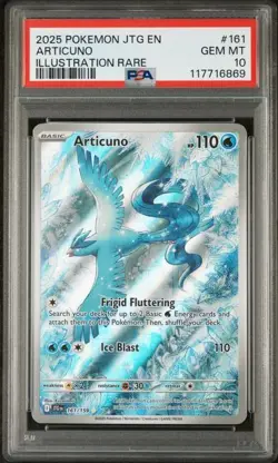 PSA 10 GEM 2025 POKEMON JTG-EN JOURNEY TOGETHER #161 ARTICUNO ILLUSTRATION RARE - Image 1