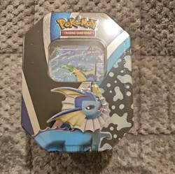 Pokemon TCG Vaporeon V Tin Eevee Evolutions Factory Sealed 2021 - Image 1