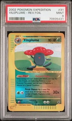 PSA 9 Vileplume 31/165 Reverse Holo 2002 Pokemon Expedition - Image 1