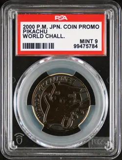 Pokemon Pikachu Coin PSA 9 World Challenge Japanese Promo 2000 Rare UK SELLER - Image 3