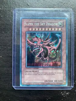 Slifer The Sky Dragon YMA-EN001 YuGiOh! NM Secret Rare Promo Faded - Image 1