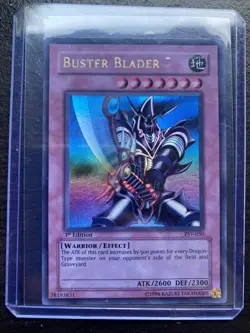 YuGiOh! Buster Blader PSV-050 1st Edition Ultra Rare LP Faded Wavy - Image 1