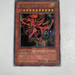 Yugioh Slifer the Sky Dragon YMA-EN001 Parallel Secret Rare LP - Image 1