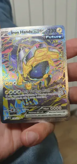 Pokemon Prismatic Evolutions Iron Hands EX 154/131 SIR NM English - Image 2