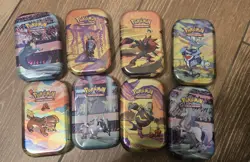 Pokemon Lot Of 78 Collectible Mini Tins Paldean Fates Empty W/ Art Stickers - Image 3