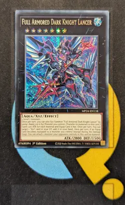 MP24-EN118 Full Armored Dark Knight Lancer Prismatic Secret Rare 1st Ed YuGiOh - Image 1