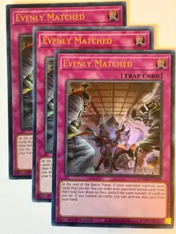 YUGIOH-3x- Evenly Matched - Ultra Rare - 1st Edition (PLAYSET) - Image 1