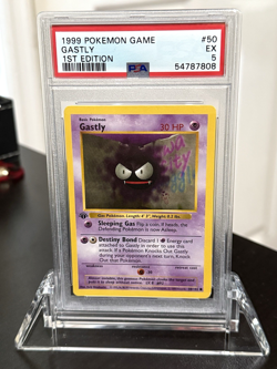 Gastly 1999 Base Set Shadowless 1st Edition 50/102 Pokemon Card PSA 5 EX - Image 1