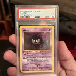 Gastly 1999 Base Set Shadowless 1st Edition 50/102 Pokemon Card PSA 5 EX - Image 1