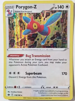HOLO Porygon-Z 118/198 - B1G1F Chilling Reign Pokemon Card - Tomokazu Komiya Art - Image 1