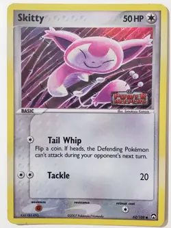 REVERSE HOLO Skitty/108 PL STAMPED EX Power Keepers Pokemon Card Tomokazu Komiya - Image 1