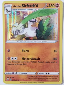 HOLO Galarian Sirfetch'd 095/192 VLP - Rebel Clash Pokemon Card - You Iribi Art - Image 1