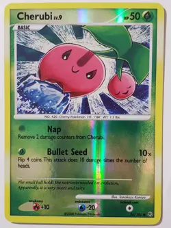 REVERSE HOLO Cherubi 56/100 NM - Stormfront Pokemon Card - Tomokazu Komiya Art - Image 2