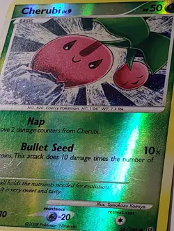 REVERSE HOLO Cherubi 56/100 NM - Stormfront Pokemon Card - Tomokazu Komiya Art - Image 3