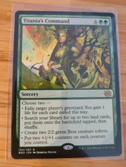 MTG Titania's Command 194 The Brothers' War M/NM Free UK P&P - Image 1