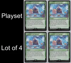 MTG Playset (4) - Final Fantasy - Commune with Beavers #182 -k480 - Image 1