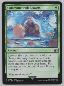 MTG Playset (4) - Final Fantasy - Commune with Beavers #182 -k480 - Image 2