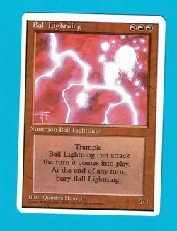 MTG (NM) BALL LIGHTNING 4th Edition Magic the Gathering 1995 VTG - Image 1