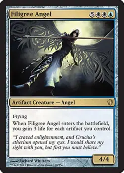 Filigree Angel - Medium Play MTG Commander 2013 Edition - Image 1