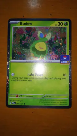 Pokemon TCG 1x Budew Gym Stamp Asia Exclusive PRE 004/131 Holo English - Image 1