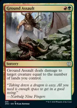 Ground Assault - Medium Play MTG Commander 2020 Zendikar Rising - Image 1