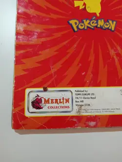Pokemon Topps Merlin Collections Vintage Sticker Album Book Incomplete 1999 - Image 5