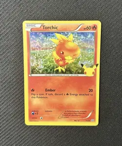 Pokemon TCG Torchic 11/25 Holo 25th Anniversary McDonald’s Promo NM - Image 1