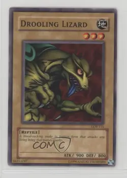 Drooling Lizard YuGiOh Legend of Blue Eyes White Dragon #LOB-115 2002 02v3 - Image 1