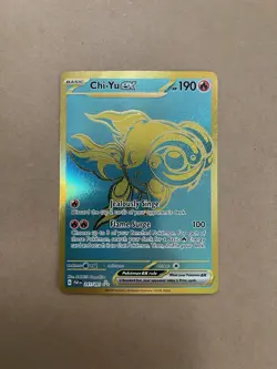 Chi-Yu ex 241/091 GOLD Hyper Rare SV Paldean Fates Pokemon Card Near Mint - Image 1