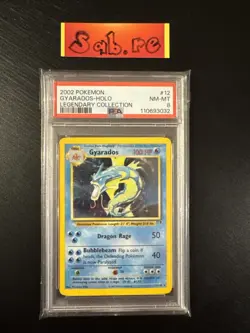 PSA 8 Gyarados Holo Rare Legendary Collection 12/110 Pokemon Card - Image 1
