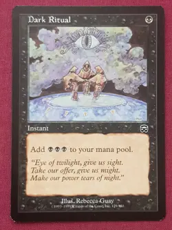 Magic The Gathering MERCADIAN MASQUES DARK RITUAL black card MTG - Image 1