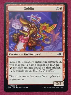 Magic The Gathering UNFINITY GOBLIN red card MTG - Image 1