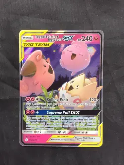 Pokemon Cards: Cosmic Eclipse Rare Holo: Togepi & Cleffa & Igglybuff GX 143/236 - Image 1