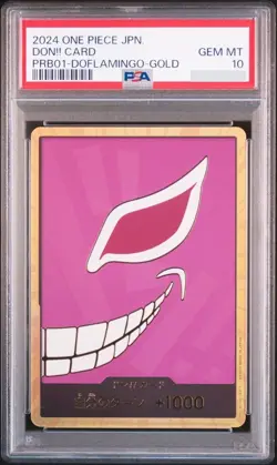 PSA 10 DON !! Card Doflamingo gold Japanese ONE PIECE Card THE BEST PRB01 - Image 1