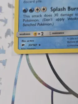 Gyarados 33/147 Pokemon TCG Card Burning Shadows Reverse Holo & Holo Rare - Image 3