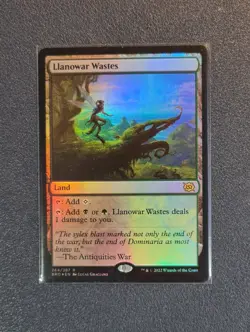 MTG Llanowar Wastes - Foil - BRO - Near Mint+ Condition - Image 1