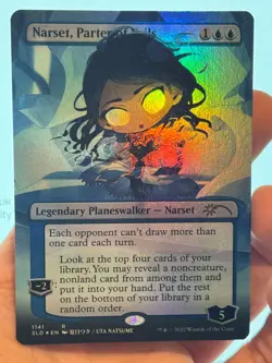 1X FOIL Narset, Parter of Veils BORDERLESS NM MTG Magic Secret Lair Hasbro Chibi - Image 1
