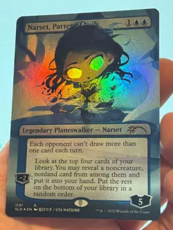 1X FOIL Narset, Parter of Veils BORDERLESS NM MTG Magic Secret Lair Hasbro Chibi - Image 2